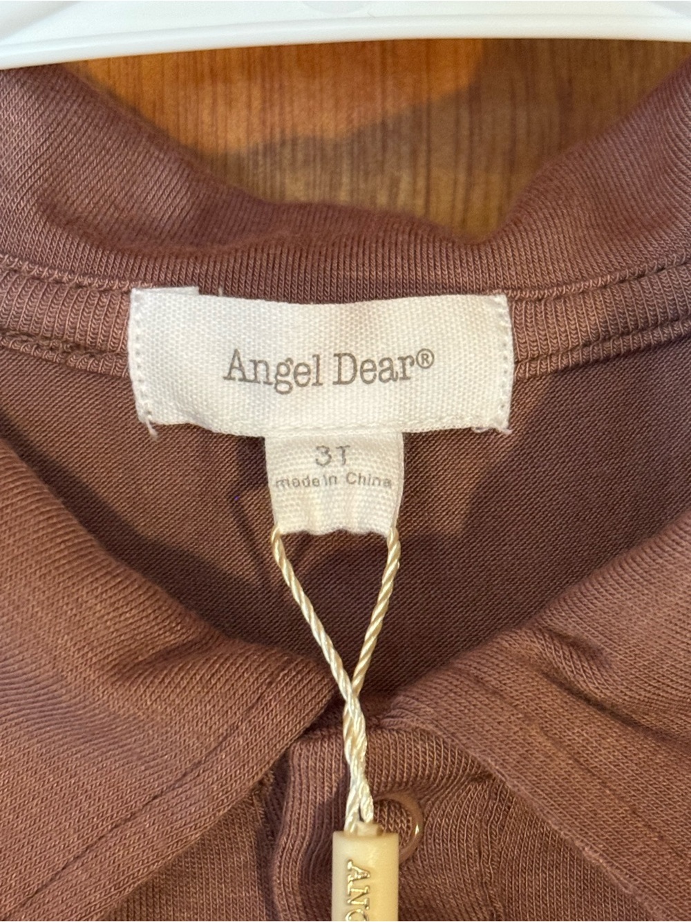 NWT Angel Dear 3T Bamboo Horseshoe Western Cowboy Polo Shirt Brown Cream - Picture 5 of 7